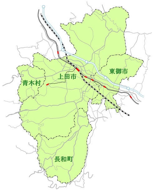上田地域広域連合エリアマップ